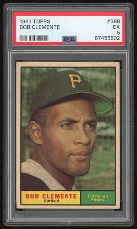 1961 Topps #388 Roberto Clemente PSA 5 EX