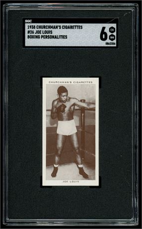 1938 Churchman's Boxing Personalities #26 Joe Louis SGC 6 EXMT