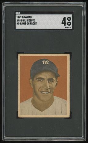 1949 Bowman #98 Phil Rizzuto No Name On Front SGC 4 VGEX