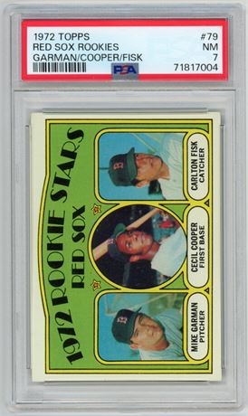 1972 Topps #79 Carlton Fisk RC PSA 7 NM