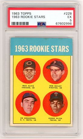 1963 Topps #228 Tony Oliva RC PSA 5 EX
