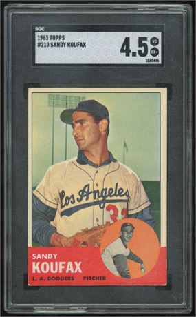 1963 Topps #210 Sandy Koufax SGC 4.5 VGEX