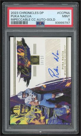 2023 Chronicles Draft Picks Puka Nacua RC Impeccable Canvas Creations 8/10 PSA 9