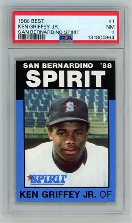 1988 Best #1 Ken Griffey Jr RC San Bernardino Spirit PSA 7 NM