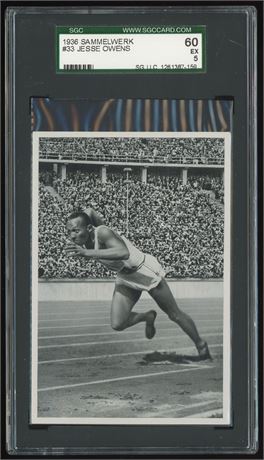 1936 Sammelwerk #33 Jesse Owens RC SGC 5 EX