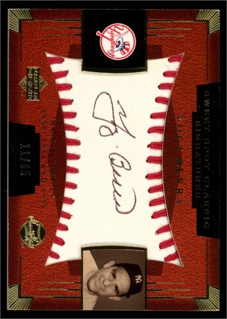 2004 Upper Deck Sweet Spot Classic Signatures Yogi Berra 11/65 Auto