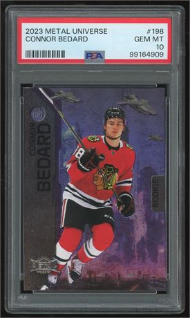 2023 Metal Universe #198 Connor Bedard RC PSA 10 GEM MINT