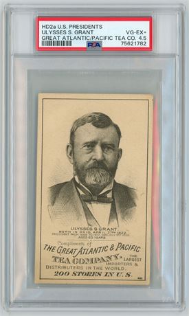 1880s HD2A Thompson Brothers Ulysses S Grant PSA 4.5 VGEX+ Pop 1 Highest