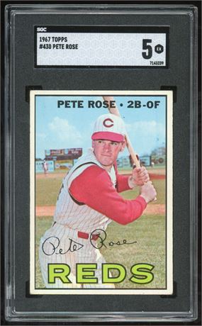 1967 Topps #430 Pete Rose SGC 5 EX