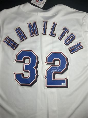 Josh Hamilton Majestic Genuine Merchandise Autographed Jersey MLB