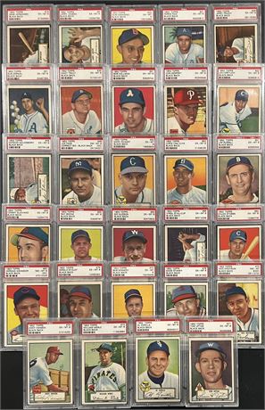 1952 Topps PSA 6 Graded Lot (29) ALL BLACK BACKS (READ)