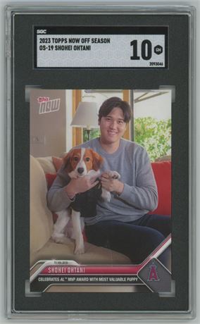 2023 Topps Now Off Season Shohei Ohtani SGC 10 GEM MINT (Small Scratch on Slab)