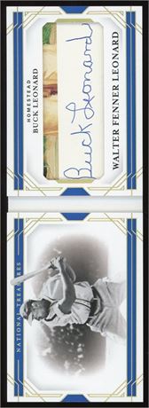 2020 Panini National Treasure 9/10 Buck Leonard Cut Auto Booklet