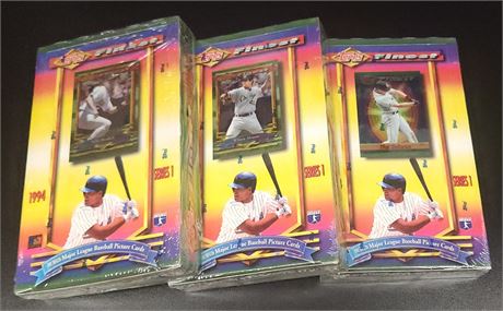1994 Topps Finest Series 1 Sealed Wax Lot (3) Chasing Refractors
