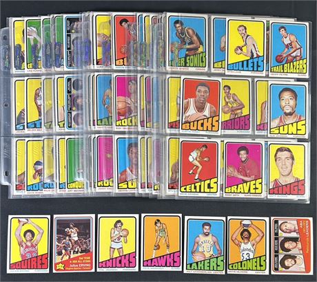 1972 Topps Basketball Complete Set (1-264) w/ 87 HOF! EX AVG