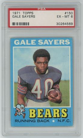 1971 Topps #150 Gale Sayers PSA 6 EXMT