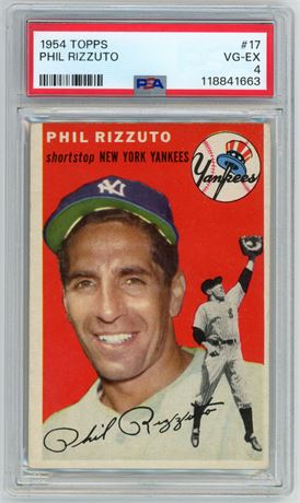 1954 Topps #17 Phil Rizzuto PSA 4 VGEX