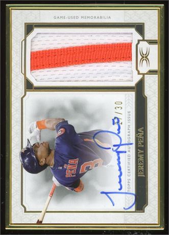 2024 Topps Definitive Collection Jeremy Pena Framed Patch Auto 27/30