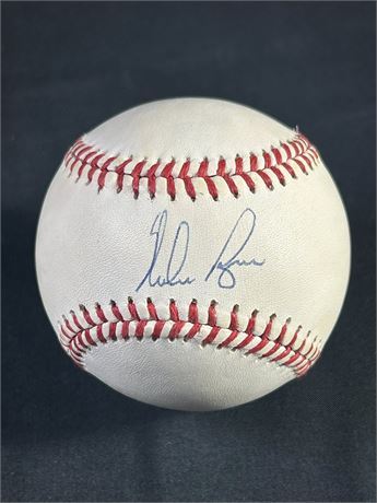 Nolan Ryan Signed Official American League Baseball Light Toning JSA Certified