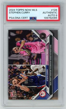 2024 Topps Now MLS #128 Steph Curry PSA Authentic Auto 9