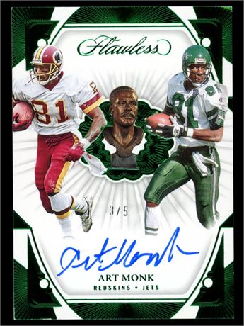 2024 Panini Flawless Art Monk Career Progressions 3/5 Auto