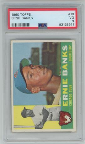 1960 Topps #10 Ernie Banks PSA 3 VG