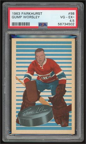 1963 Parkhurst #98 Gump Worsley PSA 4.5 VGEX+