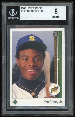 1989 Upper Deck #1 Ken Griffey Jr RC BGS 8 NMMT