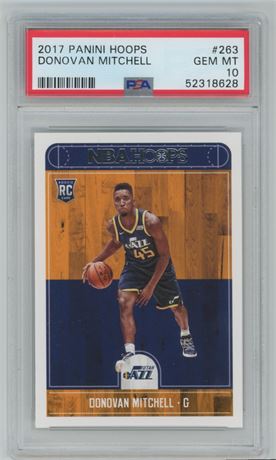 2017 Hoops #263 Donovan Mitchell RC PSA 10 GEM MINT
