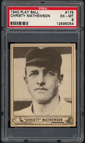 1940 Play Ball #175 Christy Mathewson PSA 6 EXMT