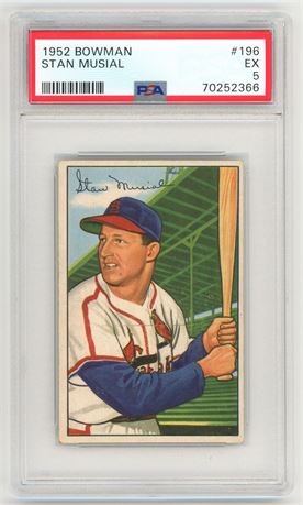 1952 Bowman #196 Stan Musial PSA 5 EX