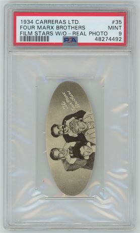 1934 Carreras LTD Four Marx Brothers Film Stars W/O - Real Photo PSA 9 MINT