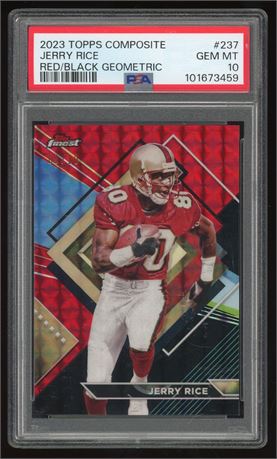 2023 Topps Composite #237 Jerry Rice Red/Black Geometric 5/10 PSA 10 GEM MINT