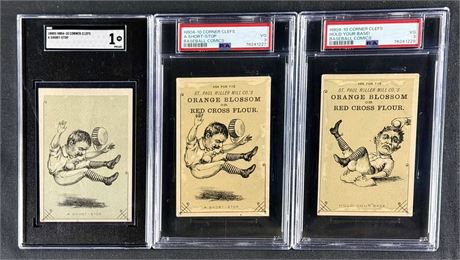 1880s H804-10 Baseball SGC/PSA Graded Lot (3)