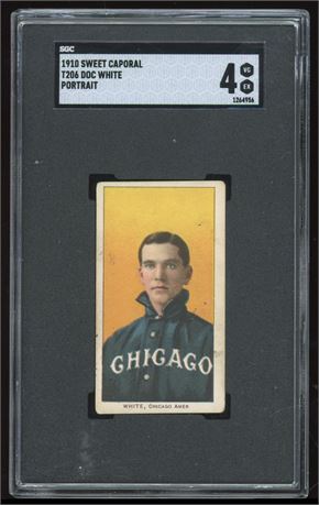 1909-1911 T206 Sweet Caporal Doc White Portrait SGC 4 VGEX