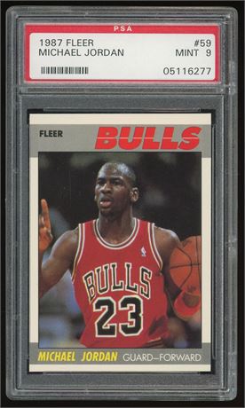 1987 Fleer #59 Michael Jordan PSA 9 MINT