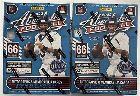 2022 Panini Absoluter Football Blaster Box Lot (2) Factory Sealed