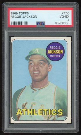 1969 Topps #260 Reggie Jackson RC PSA 4 VGEX