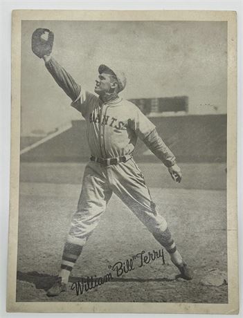 1936 R311 National Chicle Premium Glossy Bill Terry 8x6