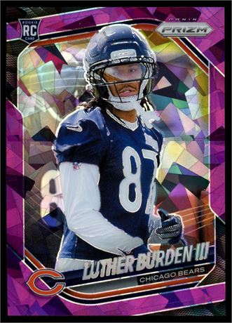 2025 Panini Prizm #331 Luther Burden RC 47/225 Purple Ice Prizm