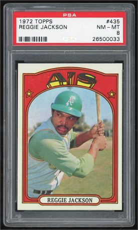 1972 Topps #435 Reggie Jackson PSA 8 NMMT