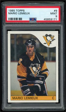 1985 Topps #9 Mario Lemieux RC PSA 9 MINT