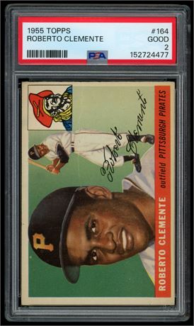1955 Topps #164 Roberto Clemente RC PSA 2
