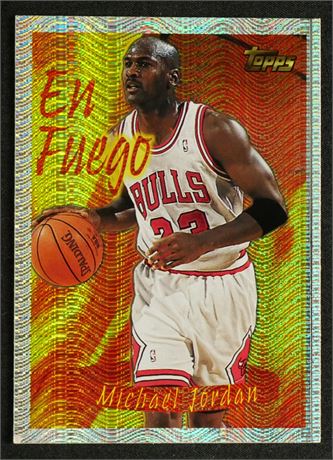 1996 Topps Seasons Best #1 Michael Jordan En Fuego