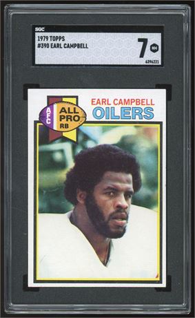 1979 Topps #390 Earl Campbell RC SGC 7 NM