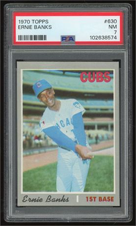 1970 Topps #630 Ernie Banks PSA 7 NM