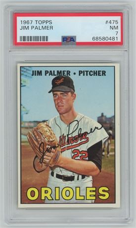 1967 Topps #475 Jim Palmer PSA 7 NM