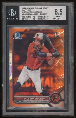 2022 Bowman Chrome Draft Jackson Holliday 1st Bowman 12/25 BGS 8.5 READ