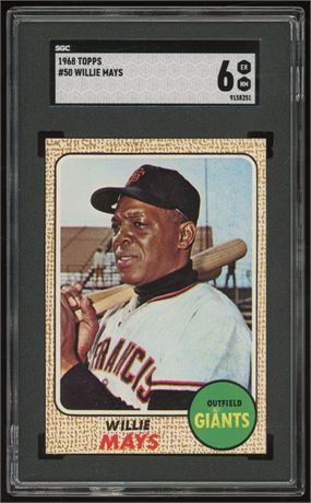 1968 Topps #50 Willie Mays SGC 6 EXMT