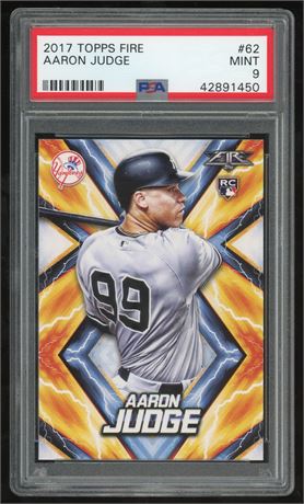 2017 Topps Fire #62 Aaron Judge RC PSA 9 MINT